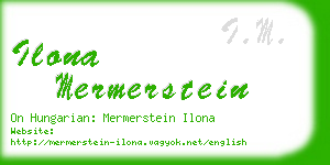 ilona mermerstein business card